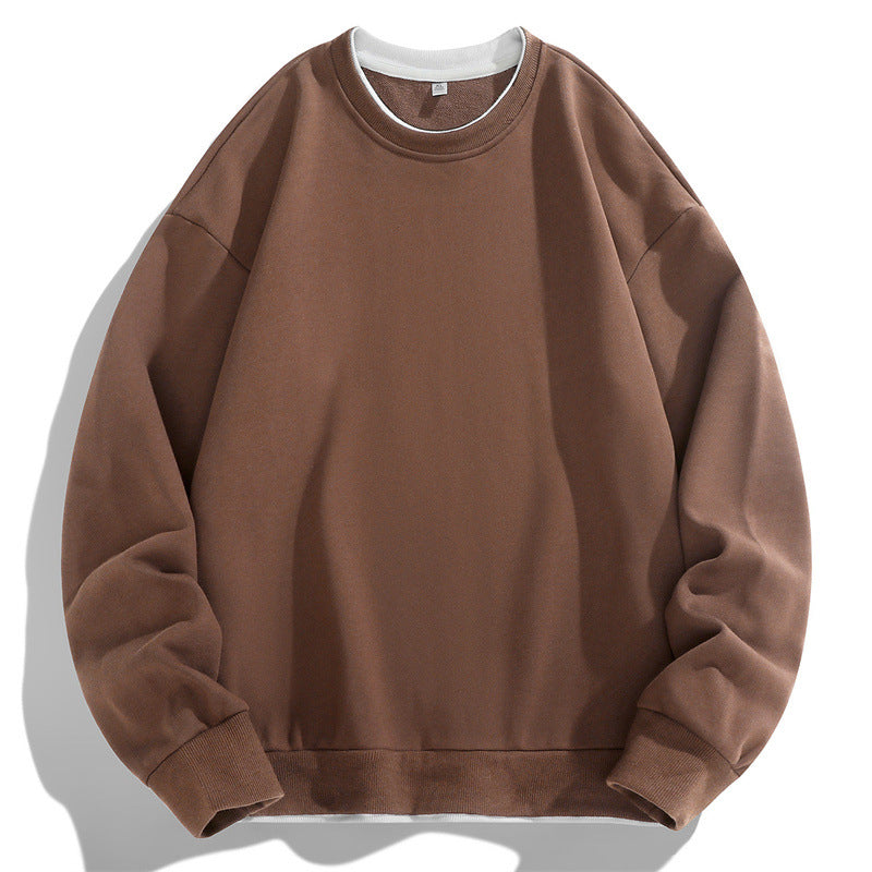 Unisex Oversize Round Neck Sweater made of cotton blend with contrast trim and ribbed cuffs Mune Fashion