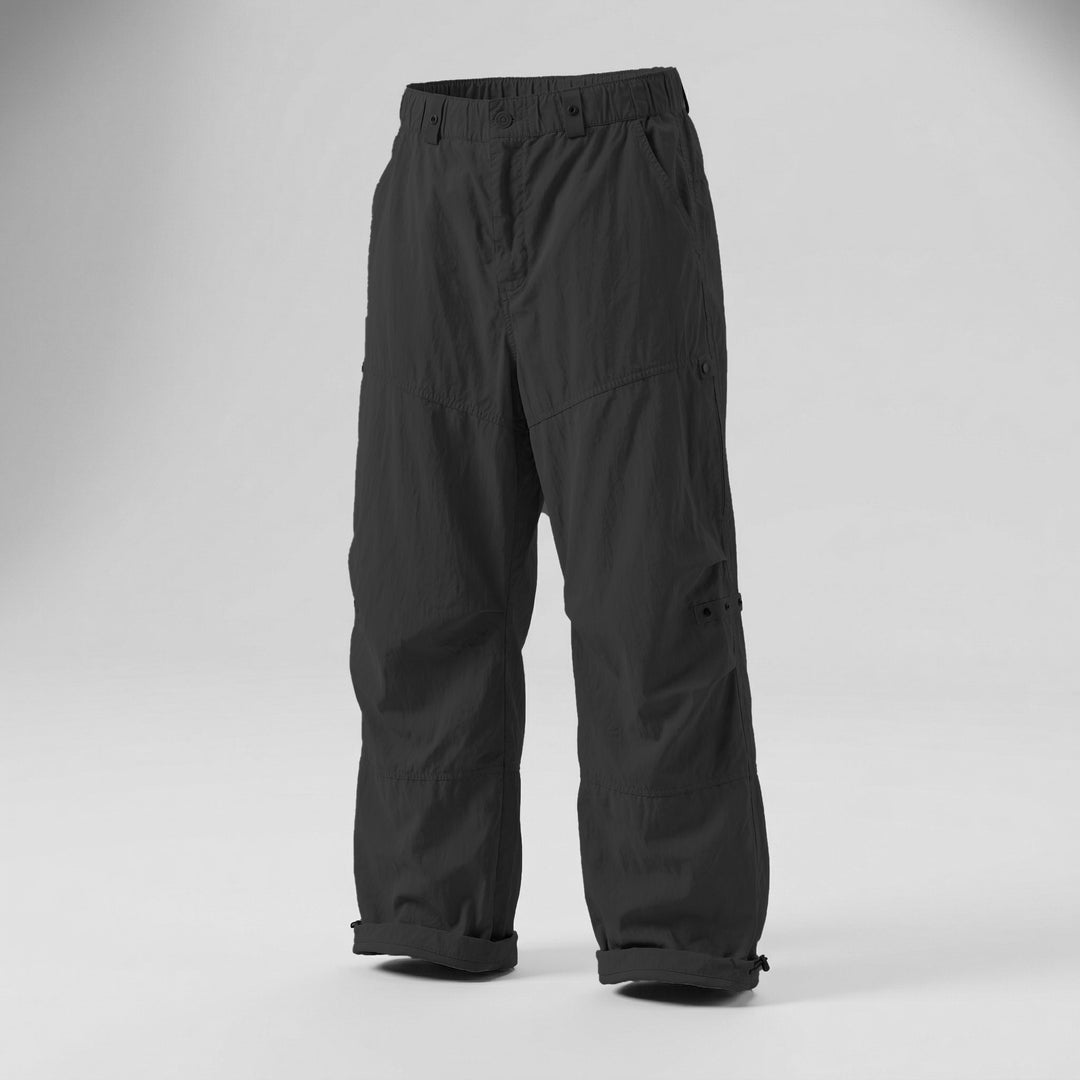 Men's Lightweight Travel Cargo Pants with Elastic Waistband and Adjustable Leg Hem Mune Fashion
