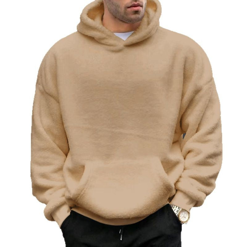 Men's Cozy Oversized Hoodie made of Teddy Fleece with Kangaroo Pocket Mune Fashion