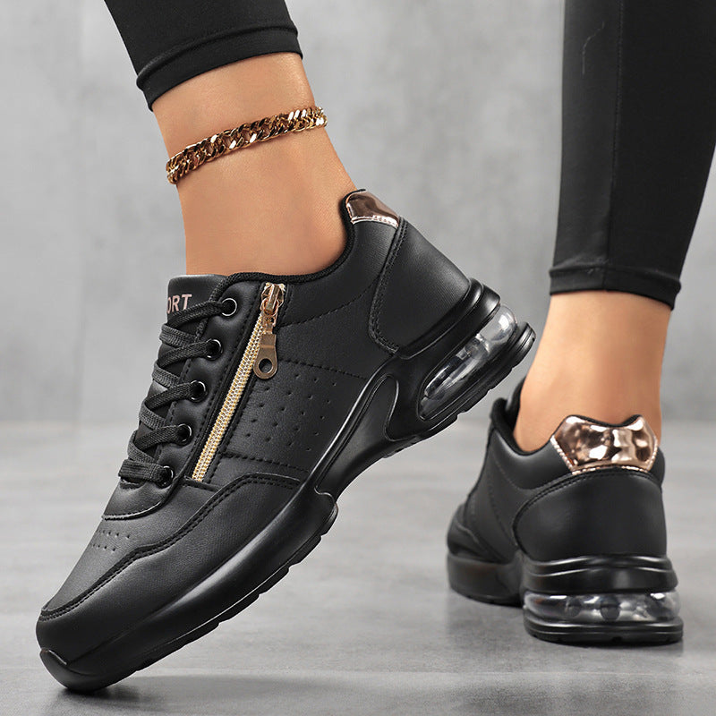 Women’s sporty platform sneakers with air cushions and side zipper Mune Fashion