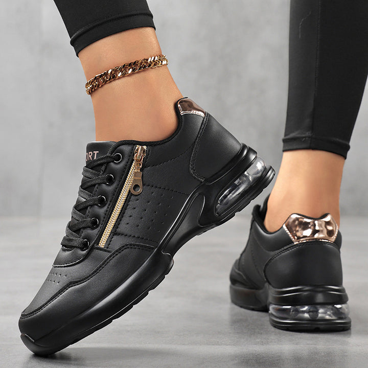 Women’s sporty platform sneakers with air cushions and side zipper Mune Fashion