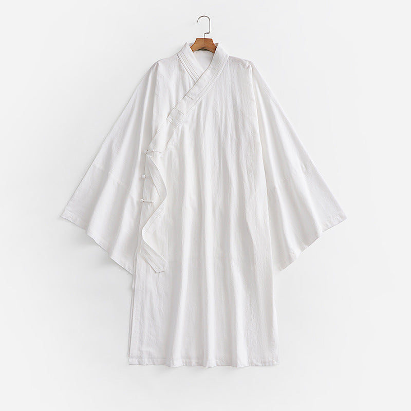 Unisex Oversize Kimono Coat with Wide Sleeves and Asymmetrical Wrap Front Mune Fashion