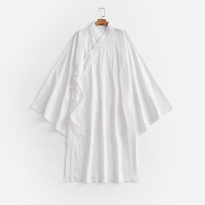 Unisex Oversize Kimono Coat with Wide Sleeves and Asymmetrical Wrap Front Mune Fashion