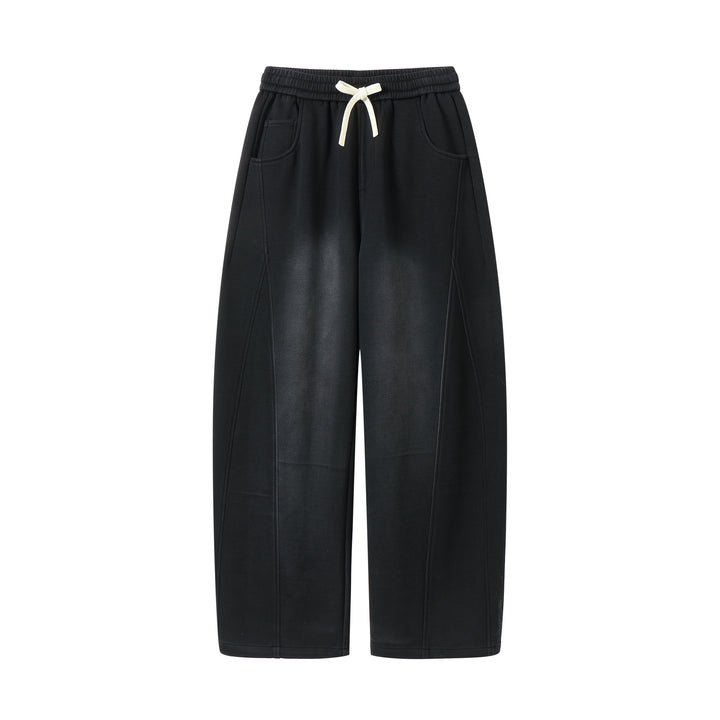 Women's Wide Culotte Sweatpants with High Waist and Drawstring Mune Fashion