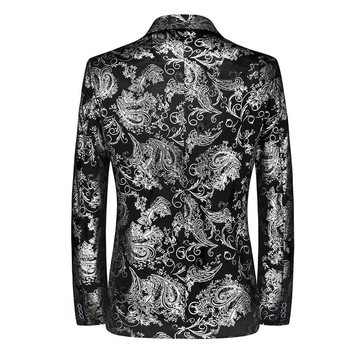 Men's nan ornamental tuxedo blazer with shawl collar, slim fit and elegant paisley print Mune Fashion