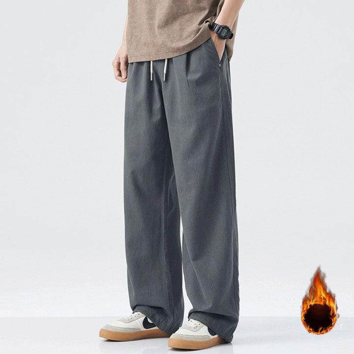 Men Comfortable Wide Cut Relaxed Fit Leisure Pants Mune Fashion