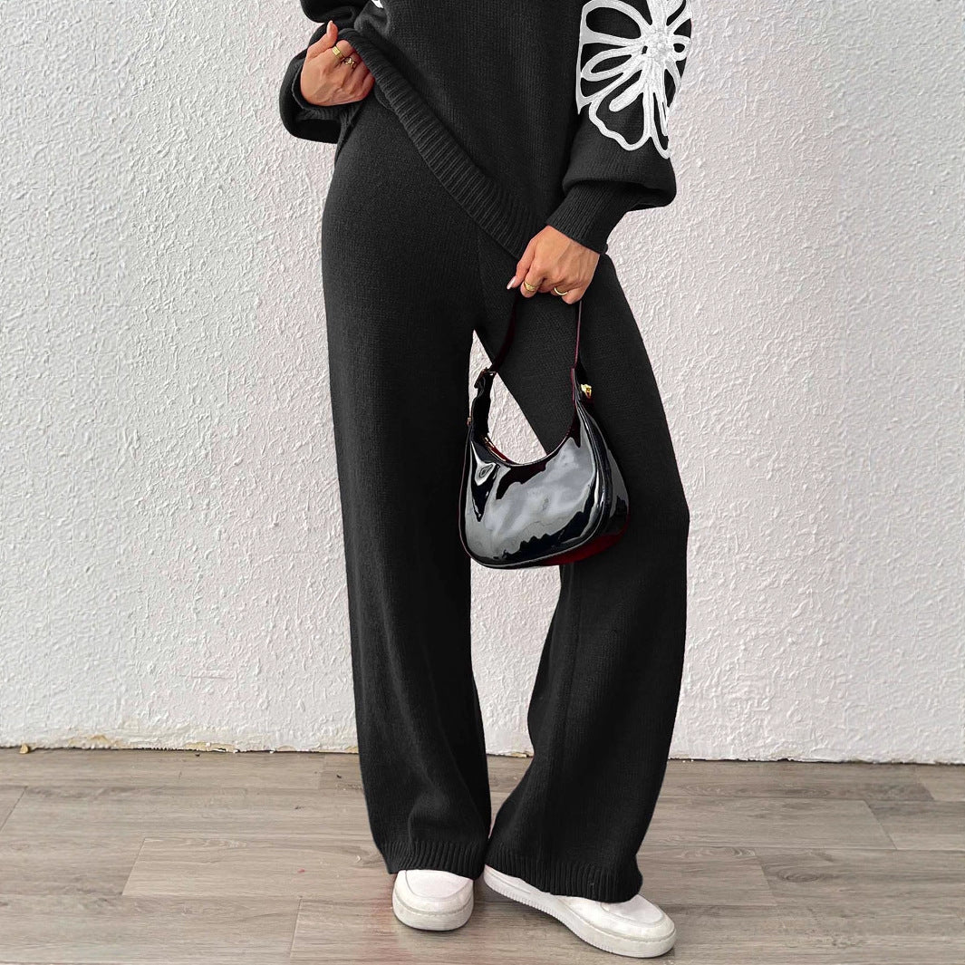 Women Wide Knit Pants Mune Fashion