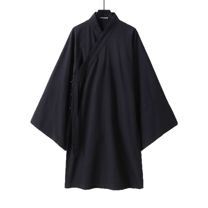 Unisex Oversize Kimono Coat with Wide Sleeves and Asymmetrical Wrap Front Mune Fashion
