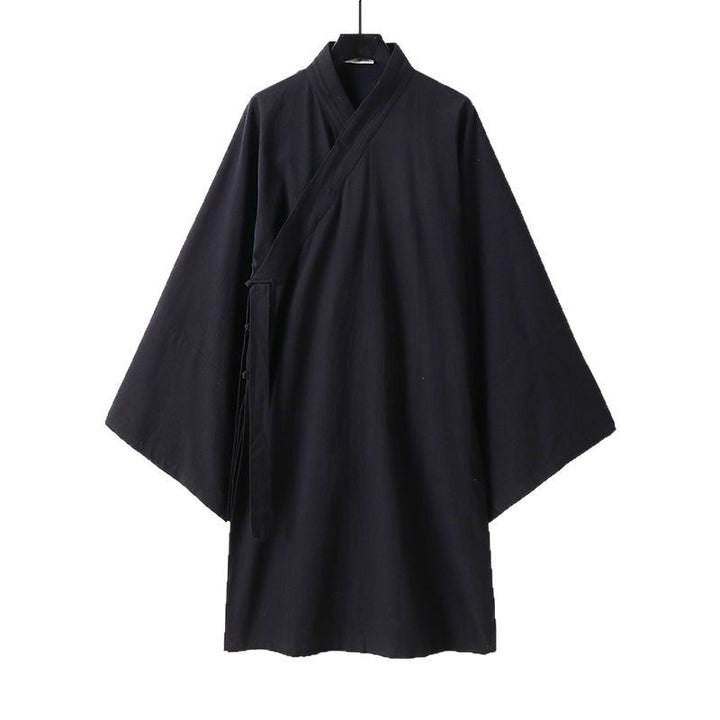 Unisex Oversize Kimono Coat with Wide Sleeves and Asymmetrical Wrap Front Mune Fashion