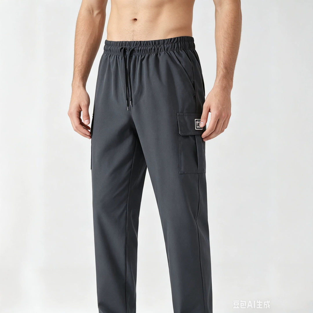 Men's cargo pants with elastic waistband and practical pockets Mune Fashion