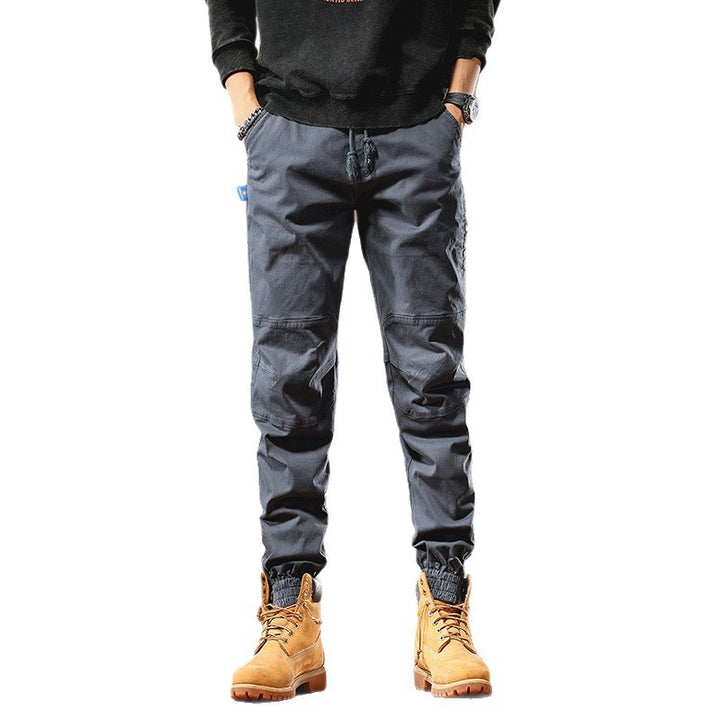 Men's Cargo Jogger Pants with Knee Inserts, Multi-Pockets and Elastic Hem Mune Fashion