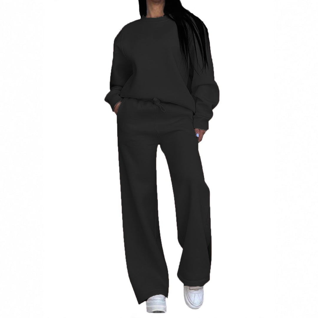 Women's casual oversized sweatshirt and wide jogging pants set Mune Fashion