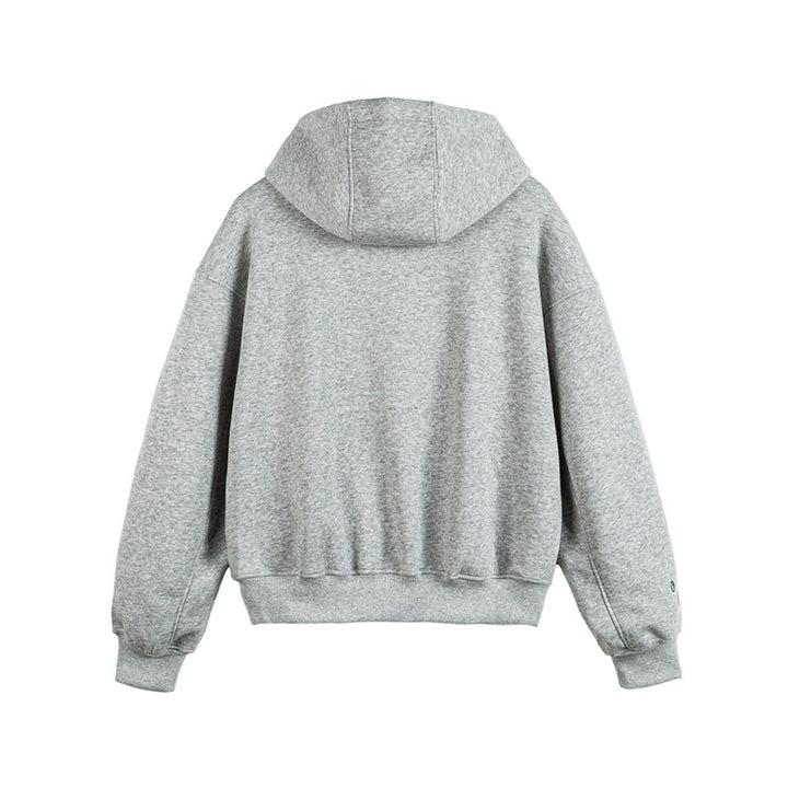 Unisex Oversize Hoodie Zip Jacket with Collegiate Patches Mune Fashion