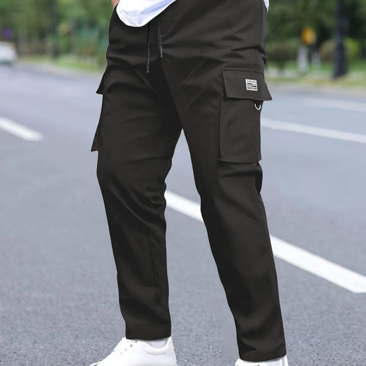 Men's Lightweight Technical Cargo Pants with Drawstring Waist, D-Ring & Large Flap Pockets Mune Fashion
