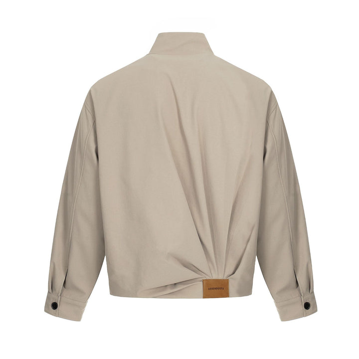 Men's Lightweight Windbreaker Blouson with Funnel Neck and Concealed Zippers Mune Fashion