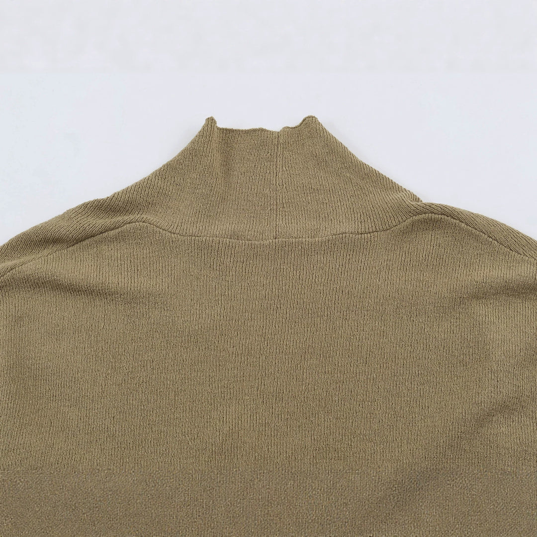 Women's wrap knit sweater with belt ring and deep V-neck Mune Fashion
