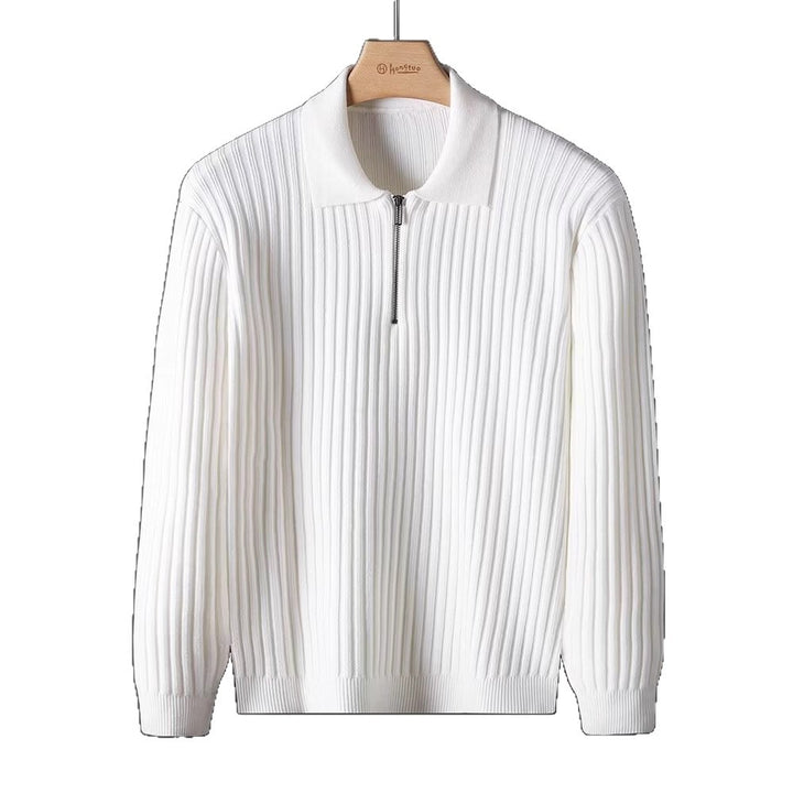 Men's Elegant Knit Sweater with Zipper Mune Fashion