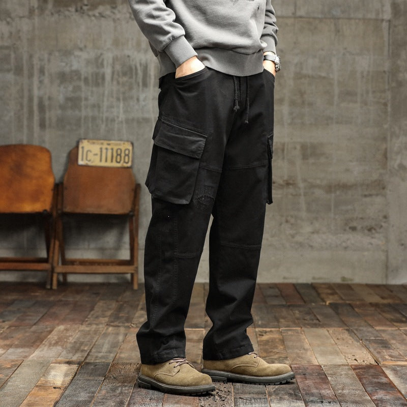 Men's Cargo Jogger Pants with Utility Pockets and Elastic Cuffs Mune Fashion