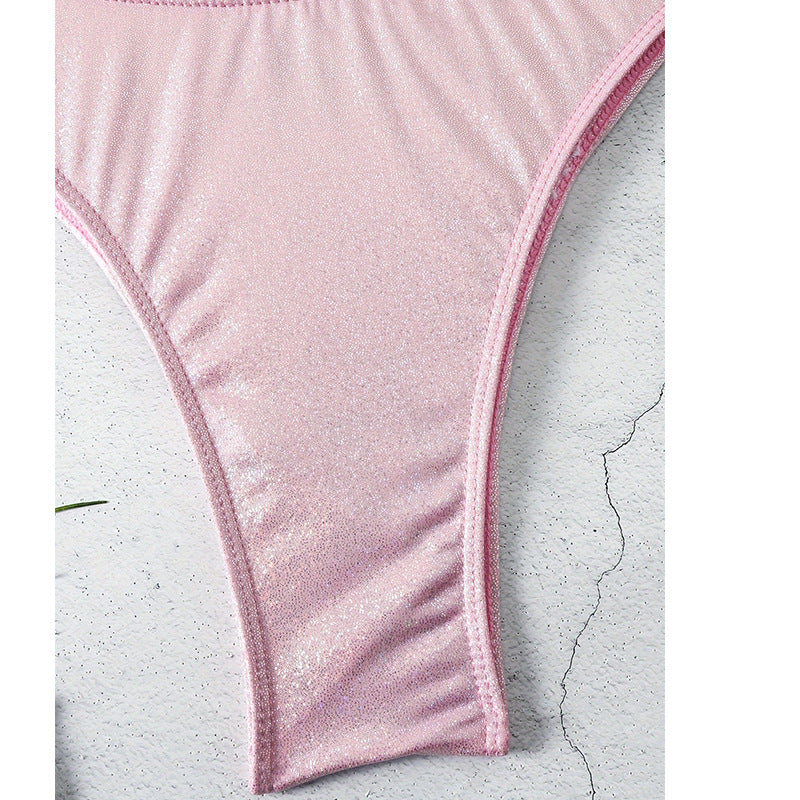 Ladies Shimmering Bandeau Bikini Set Mune Fashion