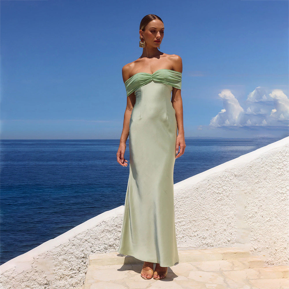 Women's elegant maxi dress with off-shoulder design Mune Fashion
