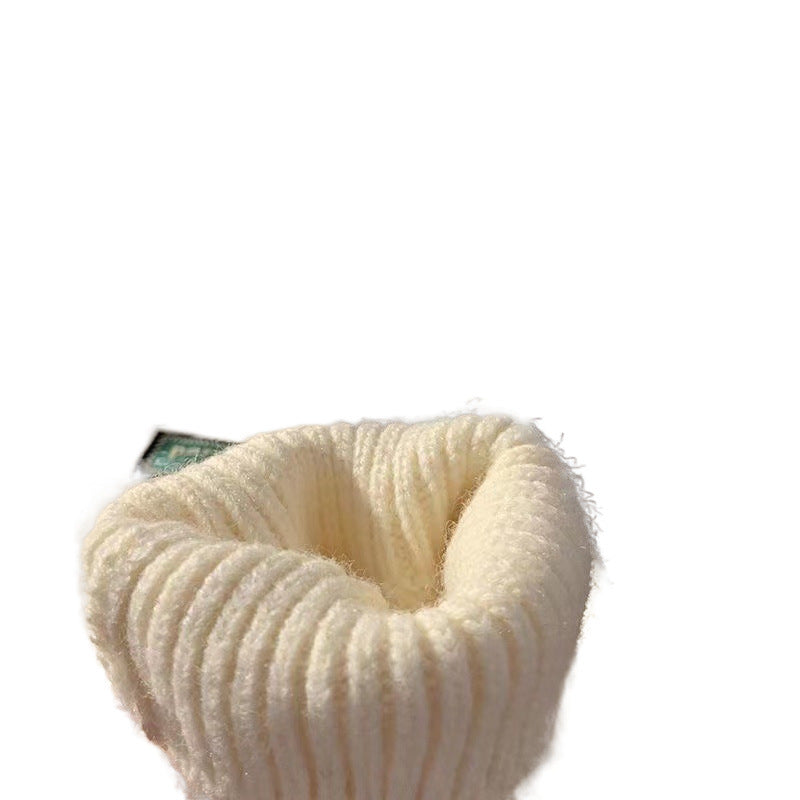 Unisex Oversized Layered Look Knit Sweater with Contrasted Inner Collar and Ribbed Hem Mune Fashion