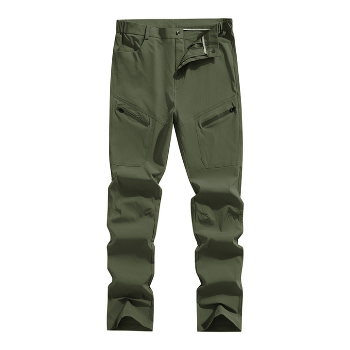 Men's ergonomic stretch trekking pants with concealed zipper pockets and pre-shaped knees Mune Fashion