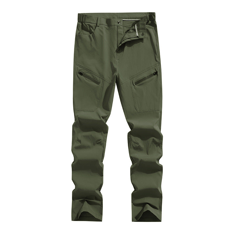 Men's ergonomic stretch trekking pants with concealed zipper pockets and pre-shaped knees Mune Fashion