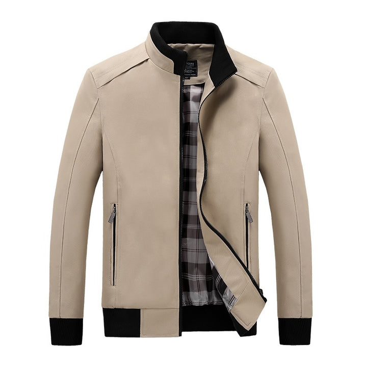 Men's Fashion Casual Jacket with Stand-Up Collar Mune Fashion