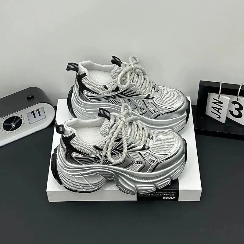 Women Sculptural Platform Sneakers with extravagant wedge sole Mune Fashion