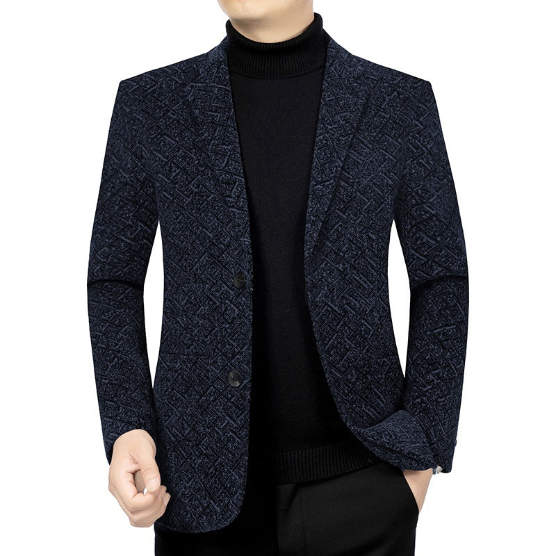 Men's Structured Jersey Blazer with Light Lining and Slim Silhouette Mune Fashion