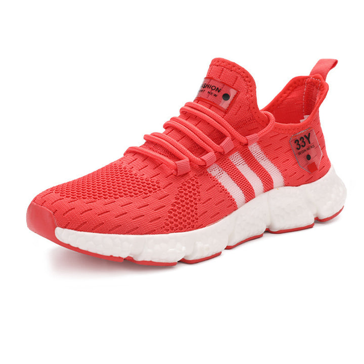Men's Breathable Knit Sneakers with Cushioned Foam Sole and Stretch Heel Tab Mune Fashion