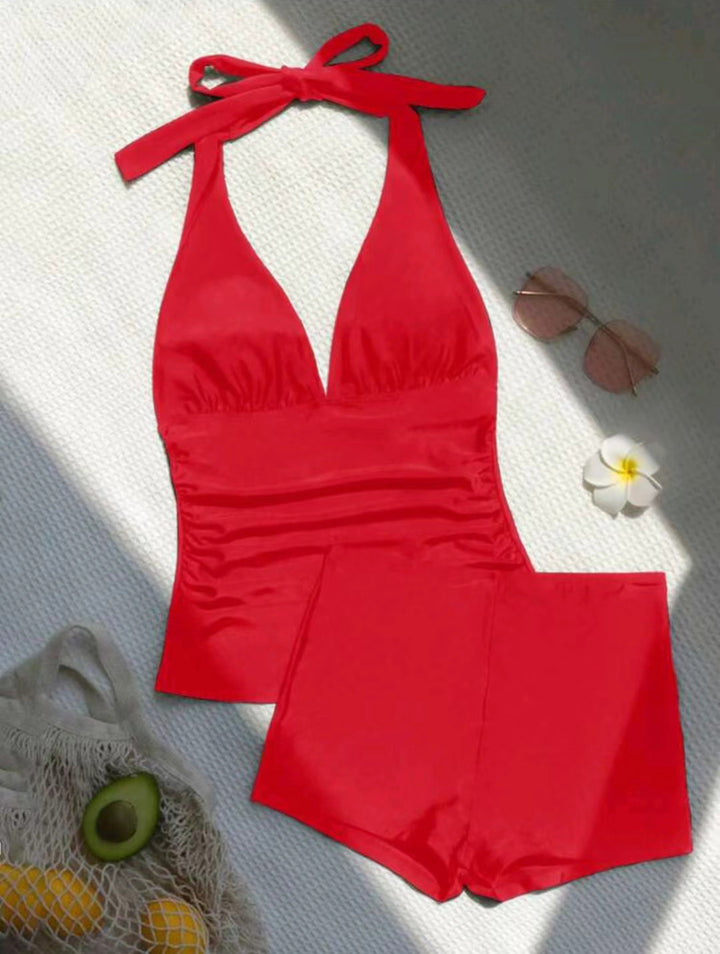 Women High-Cut Tankini with Flexible Top Mune Fashion