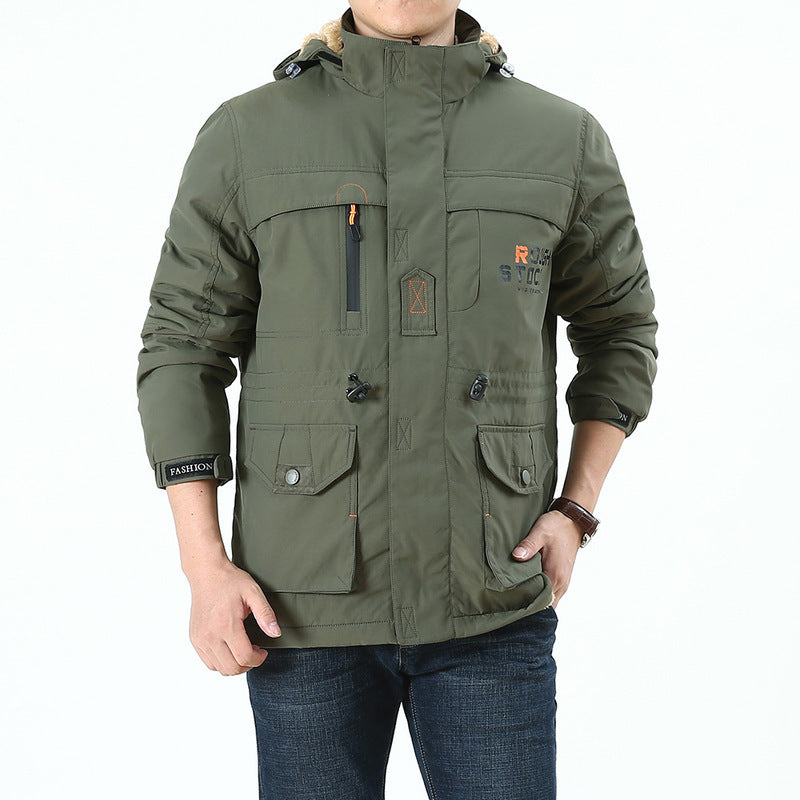 Men's field jacket in urban utility style with multi pockets and high collar Mune Fashion