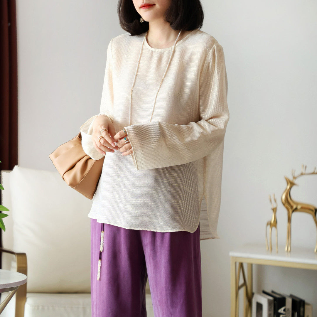 Women Elegant, airy long-sleeve blouse Drune