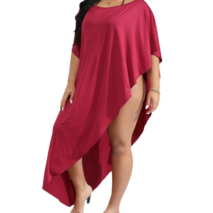 Women's airy beach cover-up with elegant asymmetrical cut Mune Fashion