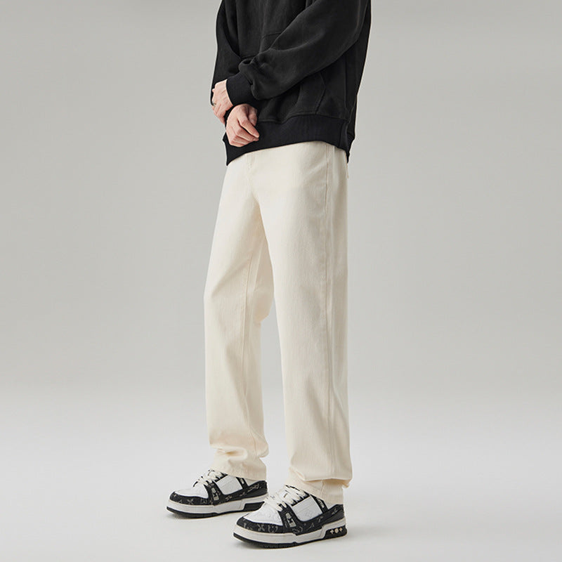 Men's straight cut vintage denim jeans with a relaxed fit and faded finish Mune Fashion
