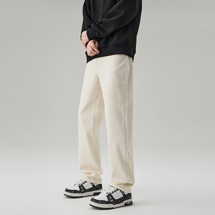 Men's straight cut vintage denim jeans with a relaxed fit and faded finish Mune Fashion