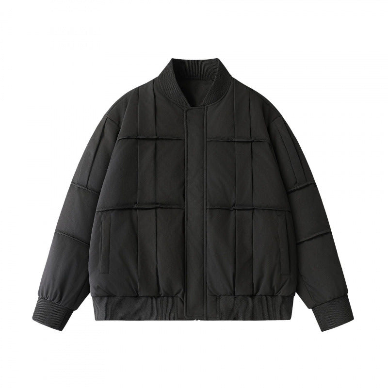 Unisex Boxy-padded Bomber jacket in oversized cut with ribbed hem and stand-up collar Mune Fashion