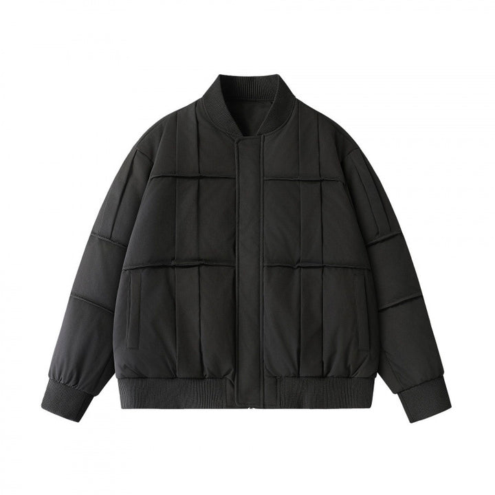 Unisex Boxy-padded Bomber jacket in oversized cut with ribbed hem and stand-up collar Mune Fashion