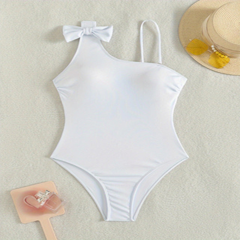 Women One-sided Swimsuit with Playful Bow Detail Mune Fashion