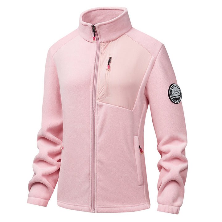 Men's Comfortable Fleece Jacket with Stand-up Collar Mune Fashion