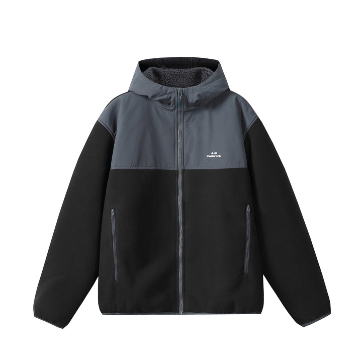 Unisex fleece hoodie jacket with teddy lining, full zip, and side zip pockets Mune Fashion