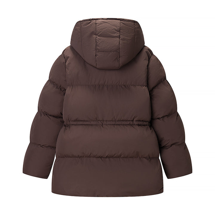 Women's padded puffer jacket with hood, adjustable drawstring and two-way zipper Mune Fashion