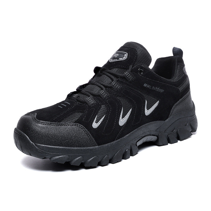 Men's urban outdoor utility lace-up shoe with reinforced protective cap, breathable mesh inserts, and grippy profile sole Mune Fashion