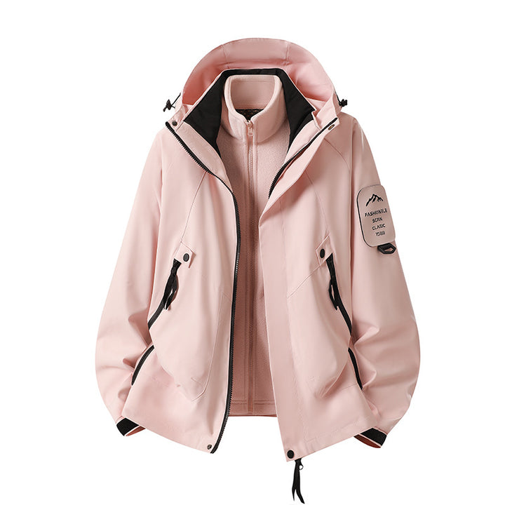 Men's Two-in-One Weather Protection Jacket with Removable Padded Vest and Adjustable Hood Mune Fashion
