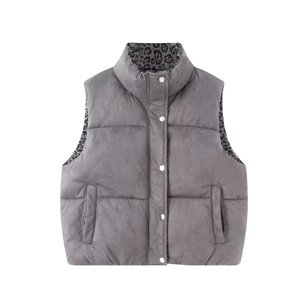 Ladies nano quilted vest with high collar and leo lining Mune Fashion