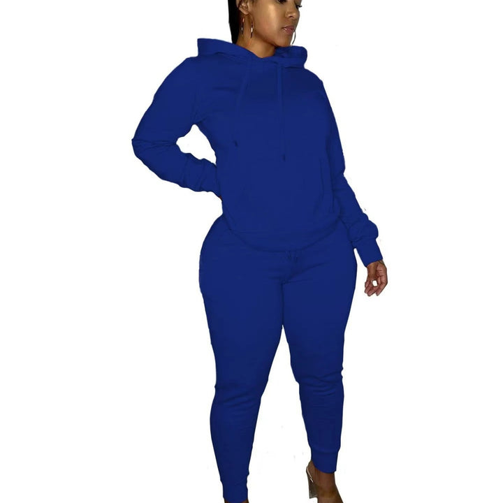 Women's tailored hoodie and jogger set with kangaroo pocket, high comfort waistband, and ribbed ankle cuffs Mune Fashion