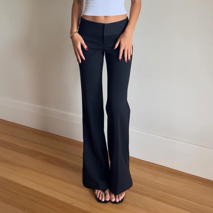 Women High-Waisted Stretch Flared Pants with Flared Leg Mune Fashion
