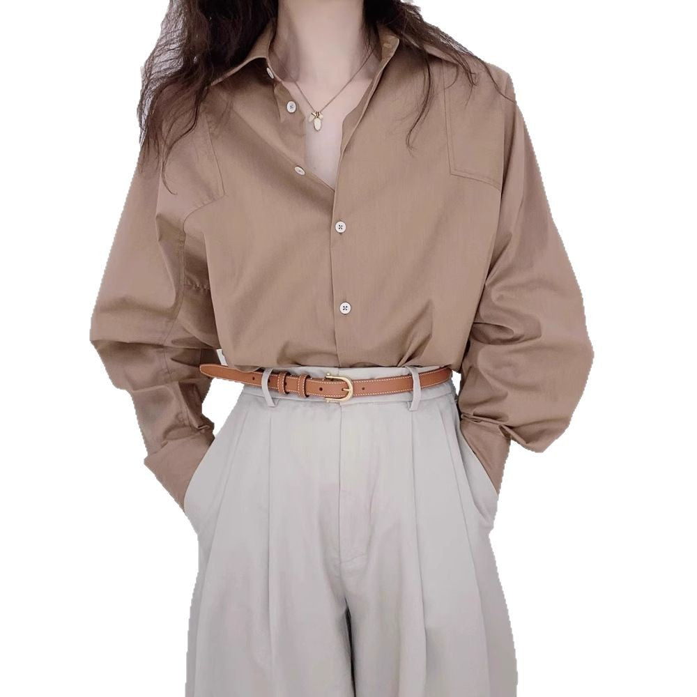 Women Elegant and Casual Oversized Shirt Blouse Drune