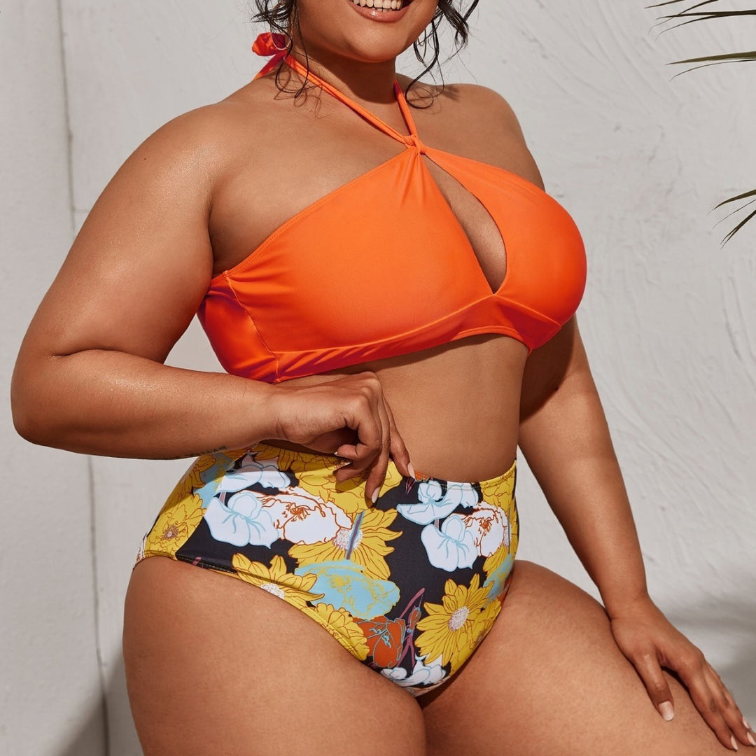 Women's bikini set with innovative cut and floral accents Mune Fashion